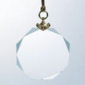 Elegant Gem-Cut Octagon Optical Crystal Ornament